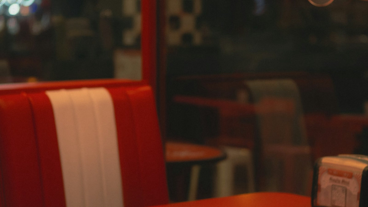 Une banquette de diner américain